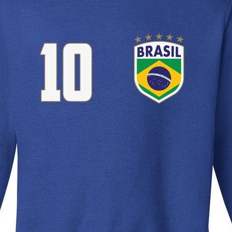 Brasil World Cup Soccer Emblem Jersey Toddler Sweatshirt