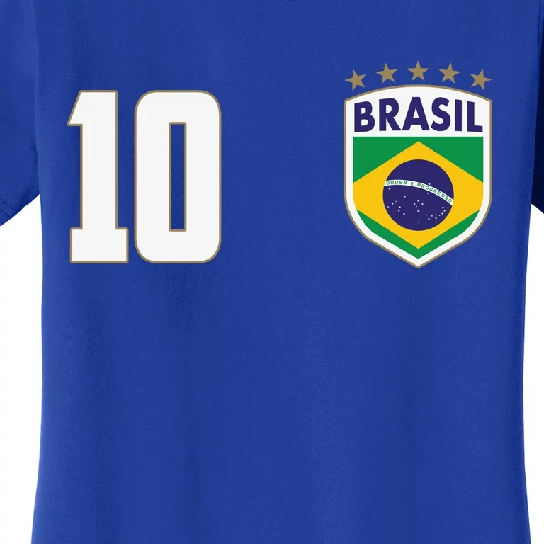 Brasil World Cup Soccer Emblem Jersey Women's T-Shirt