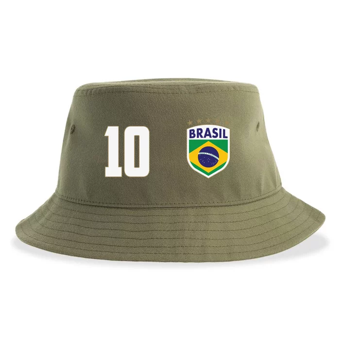 Brasil World Cup Soccer Emblem Jersey Sustainable Bucket Hat