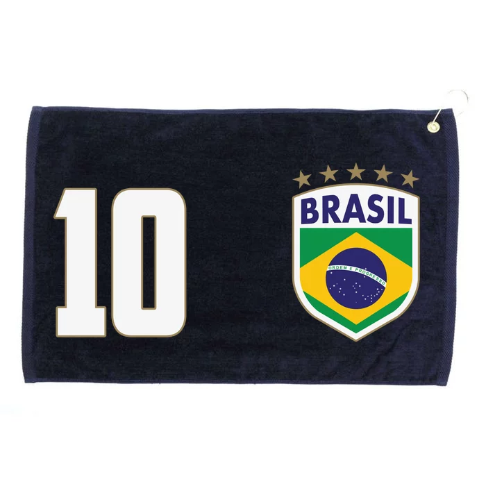 Brasil World Cup Soccer Emblem Jersey Grommeted Golf Towel