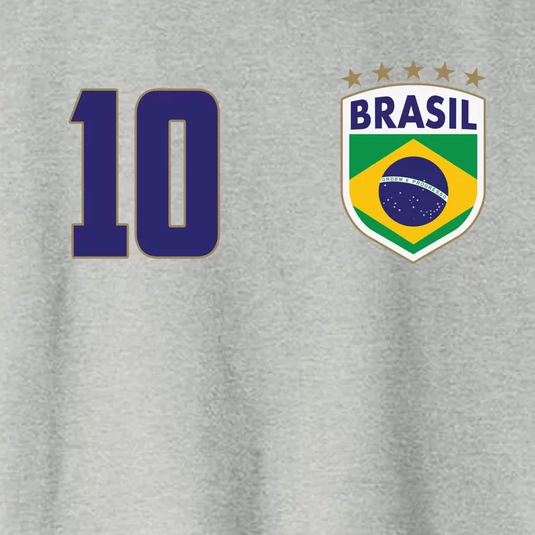 Brasil World Cup Soccer Emblem Jersey Women's Crop Top Tee