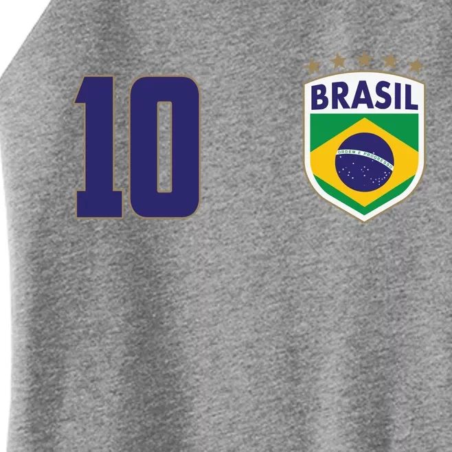 Brasil World Cup Soccer Emblem Jersey Women’s Perfect Tri Rocker Tank