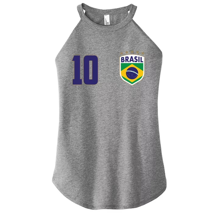 Brasil World Cup Soccer Emblem Jersey Women’s Perfect Tri Rocker Tank