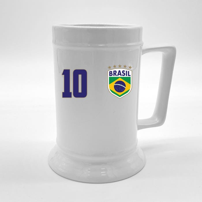 Brasil World Cup Soccer Emblem Jersey Front & Back Beer Stein