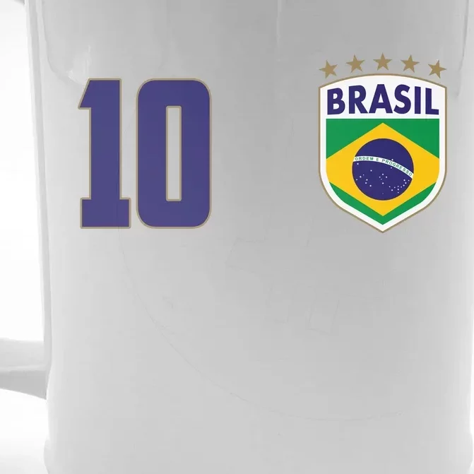 Brasil World Cup Soccer Emblem Jersey Front & Back Beer Stein