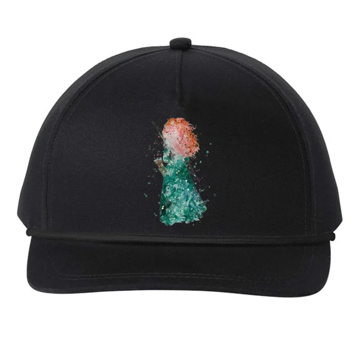 Brave Merida Watercolor Snapback Five-Panel Rope Hat