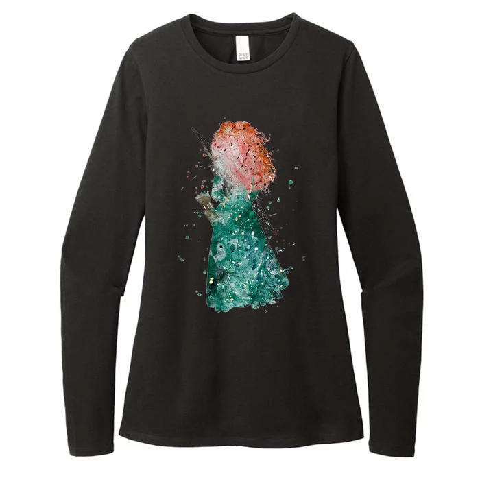 Brave Merida Watercolor Womens CVC Long Sleeve Shirt