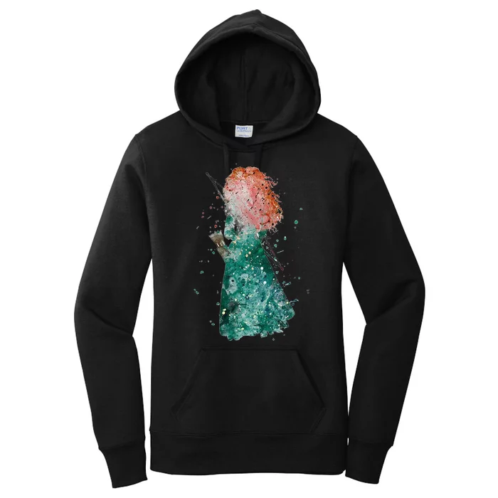 Brave Merida Watercolor Women's Pullover Hoodie