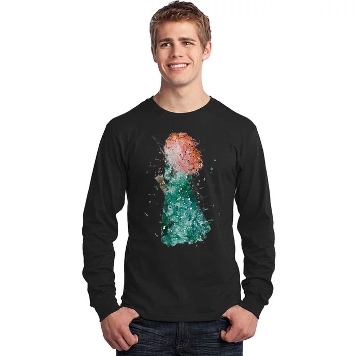 Brave Merida Watercolor Tall Long Sleeve T-Shirt