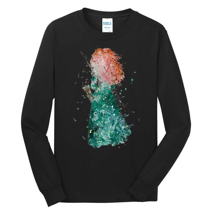 Brave Merida Watercolor Tall Long Sleeve T-Shirt