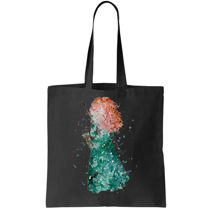 Brave Merida Watercolor Tote Bag