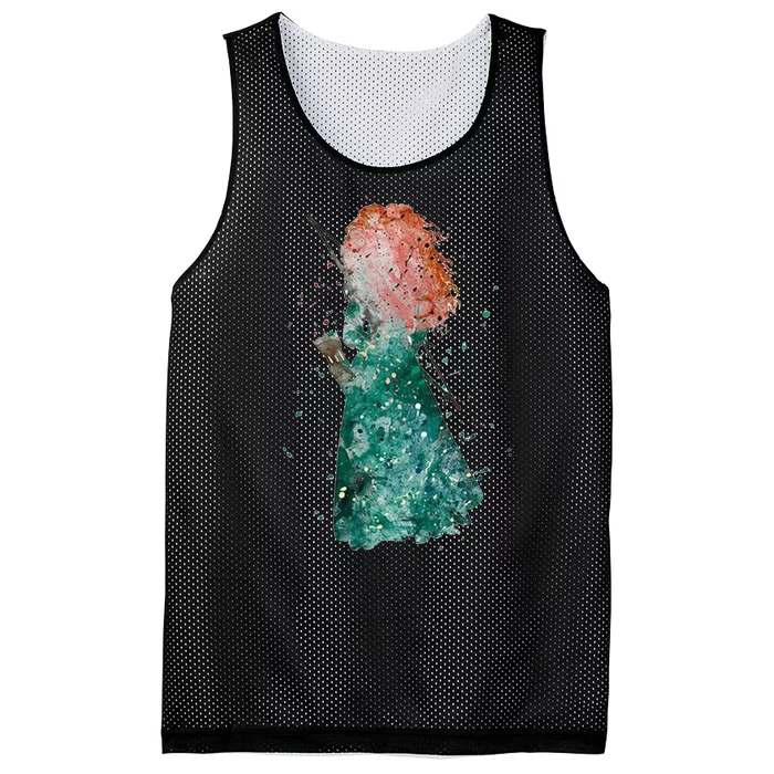 Brave Merida Watercolor Mesh Reversible Basketball Jersey Tank