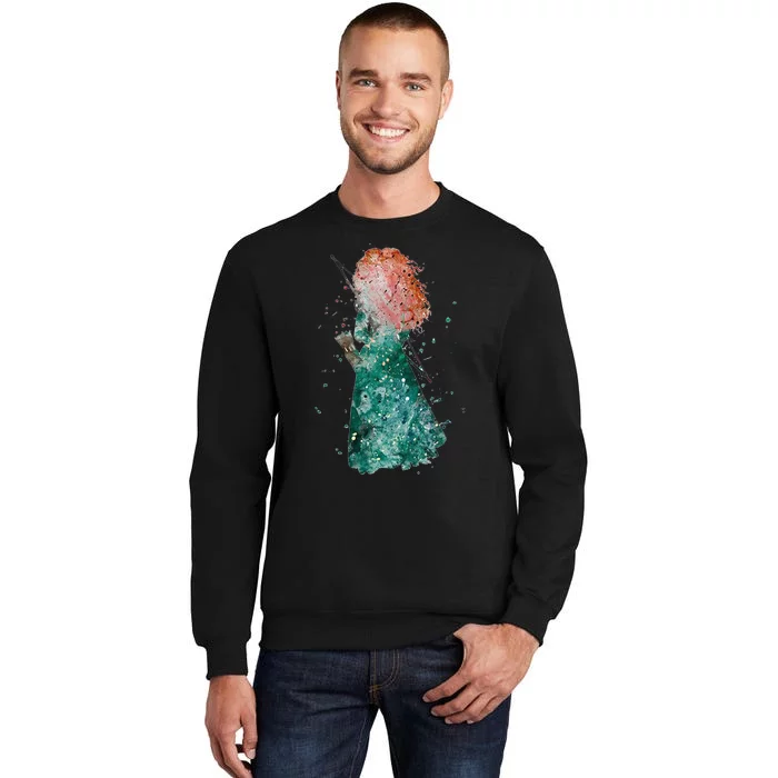 Brave Merida Watercolor Tall Sweatshirt