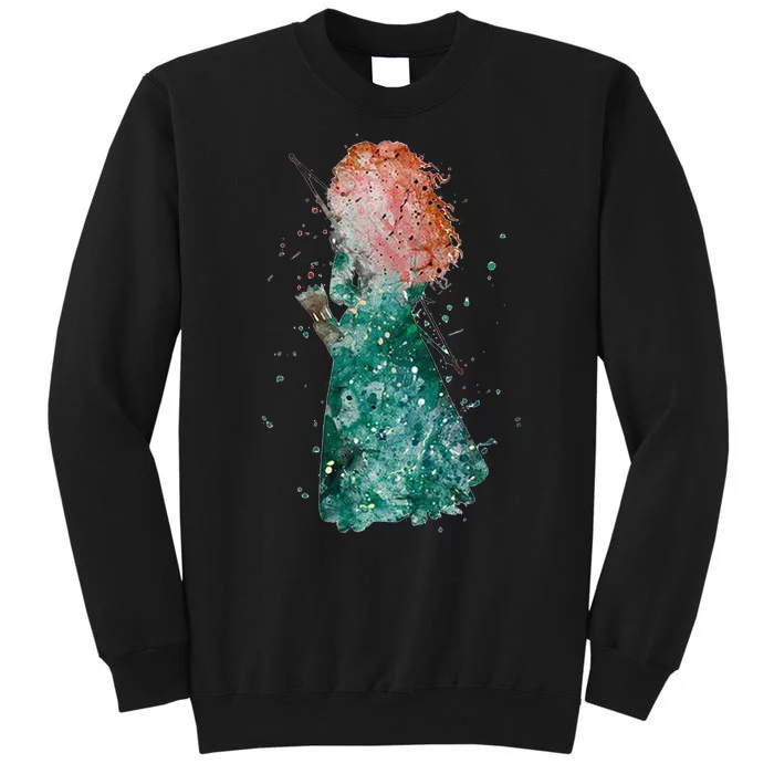 Brave Merida Watercolor Tall Sweatshirt