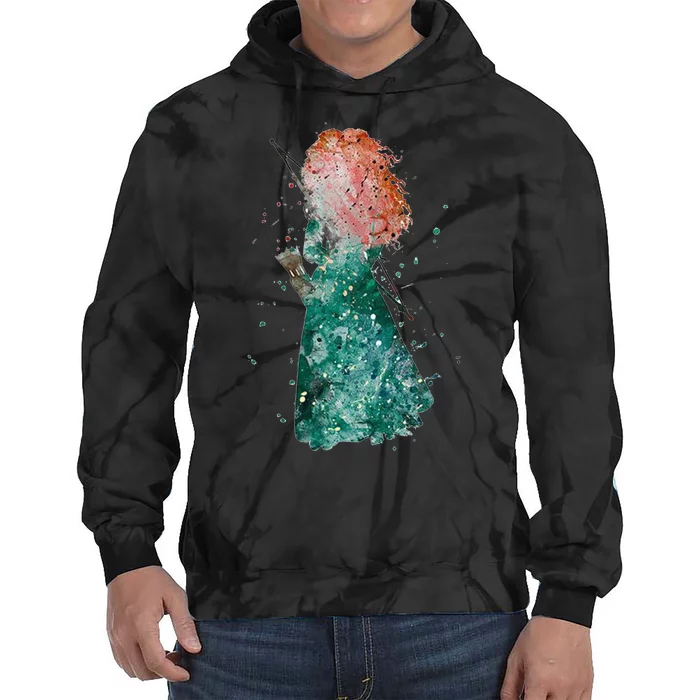 Brave Merida Watercolor Tie Dye Hoodie