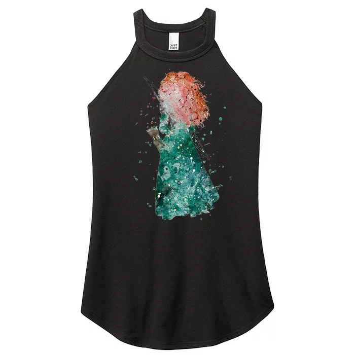 Brave Merida Watercolor Women’s Perfect Tri Rocker Tank