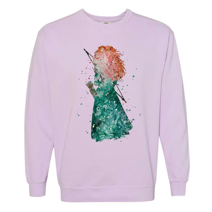 Brave Merida Watercolor Garment-Dyed Sweatshirt