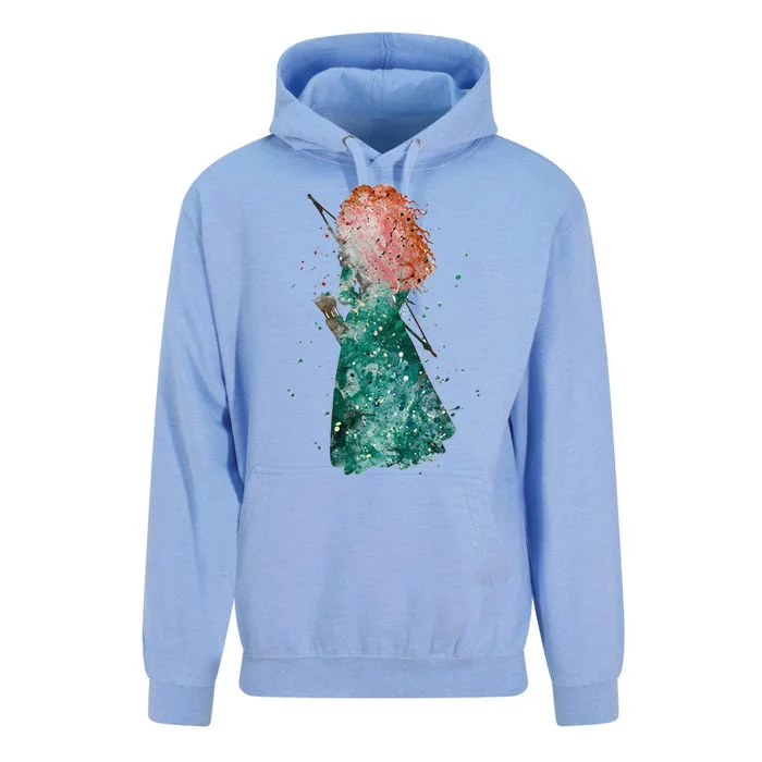 Brave Merida Watercolor Unisex Surf Hoodie