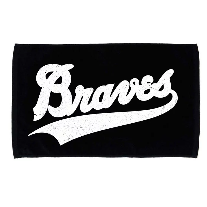 Braves Baseball Vintage Sports Logo Microfiber Hand Towel