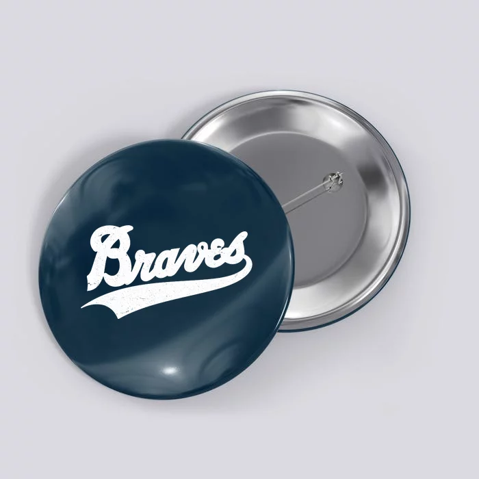 Braves Baseball Vintage Sports Logo Button