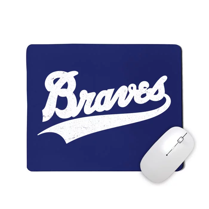 Braves Baseball Vintage Sports Logo Mousepad