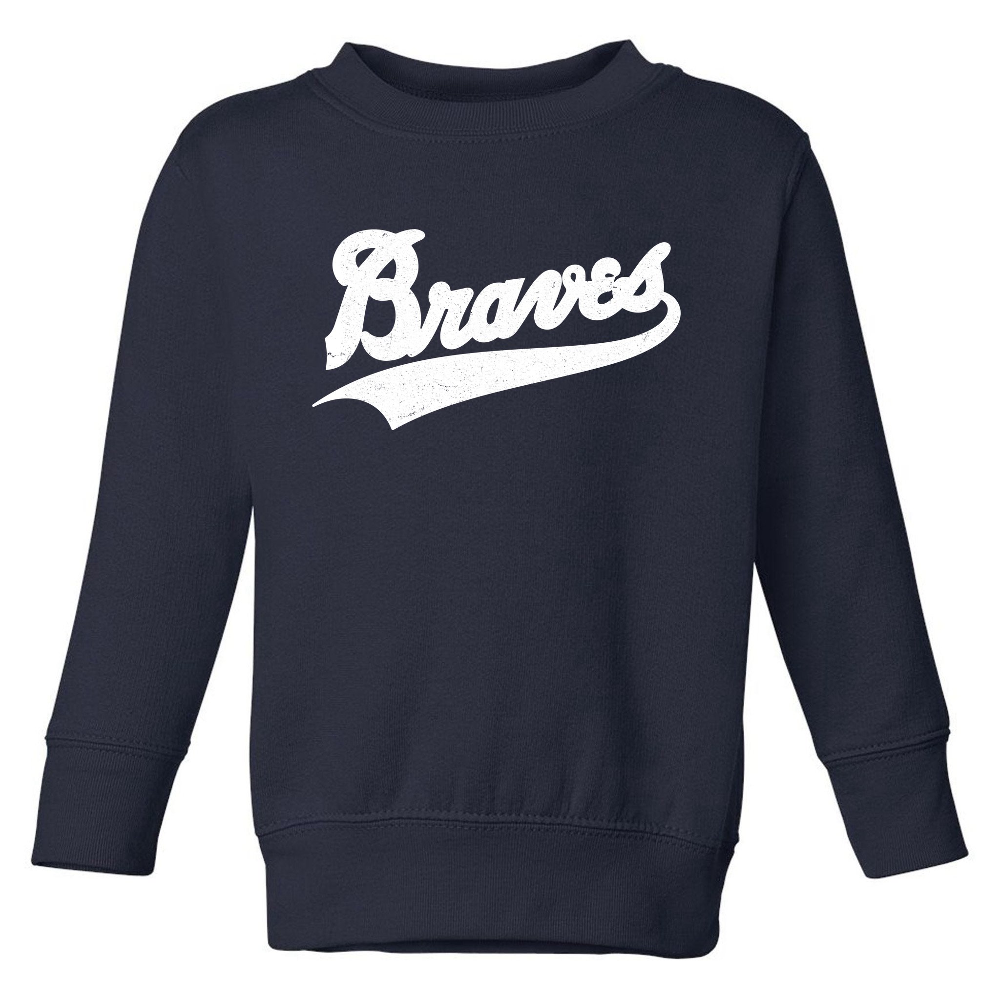 Braves Baseball Vintage Sports Logo Toddler Sweatshirt