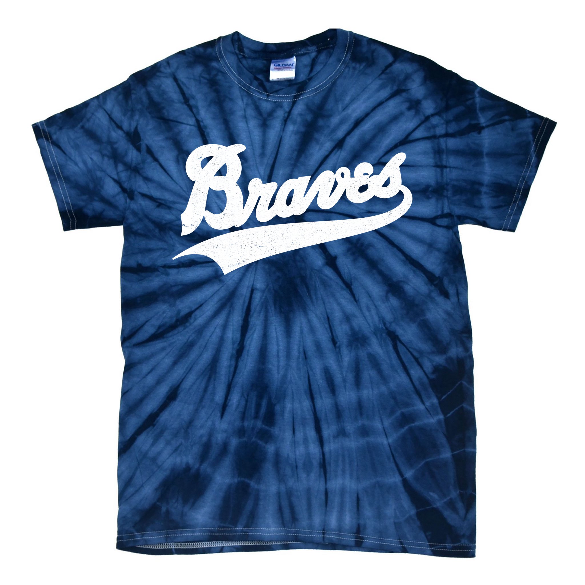 Teeshirtpalace Vintage Braves Retro Three Stripe Weathered Kids T-Shirt