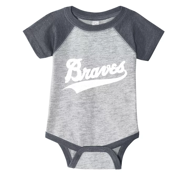 Braves Baseball Vintage Sports Logo Infant Baby Jersey Bodysuit