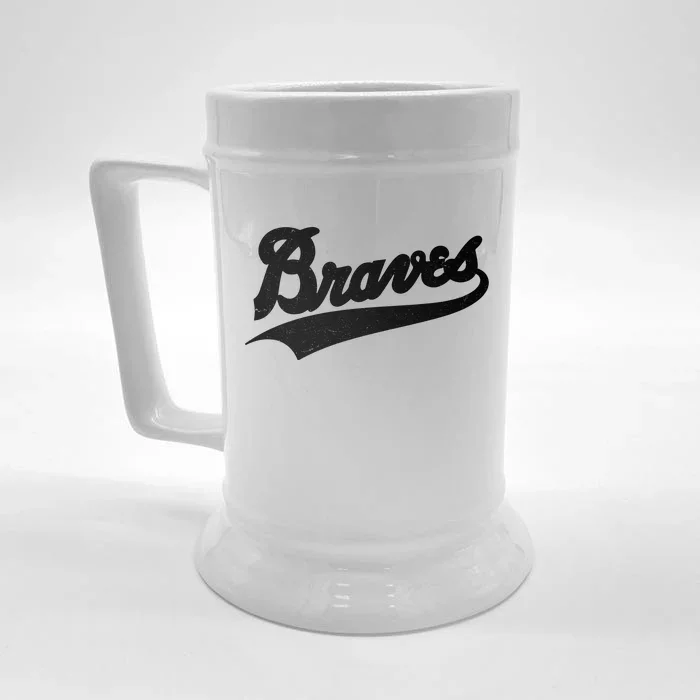 Braves Baseball Vintage Sports Logo Front & Back Beer Stein