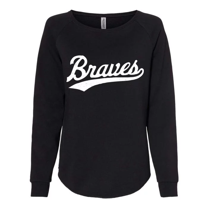 Braves Vintage Distressed Womens California Wash Sweatshirt