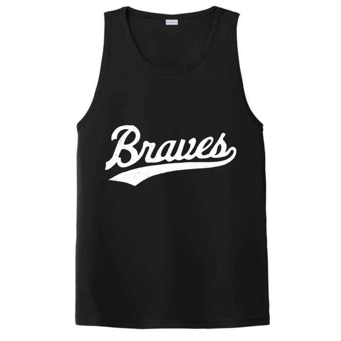 Braves Vintage Distressed Performance Tank