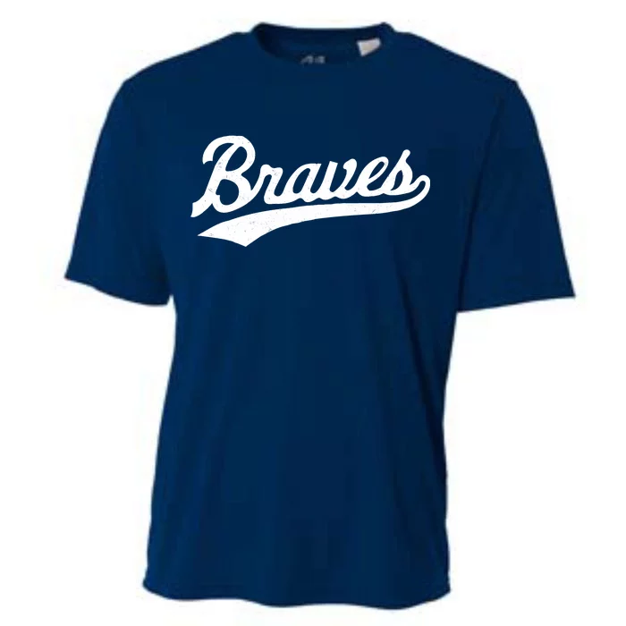 Braves Vintage Distressed Cooling Performance Crew T-Shirt