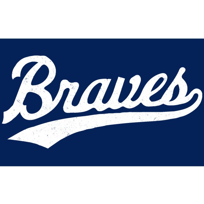 Braves Vintage Distressed Bumper Sticker