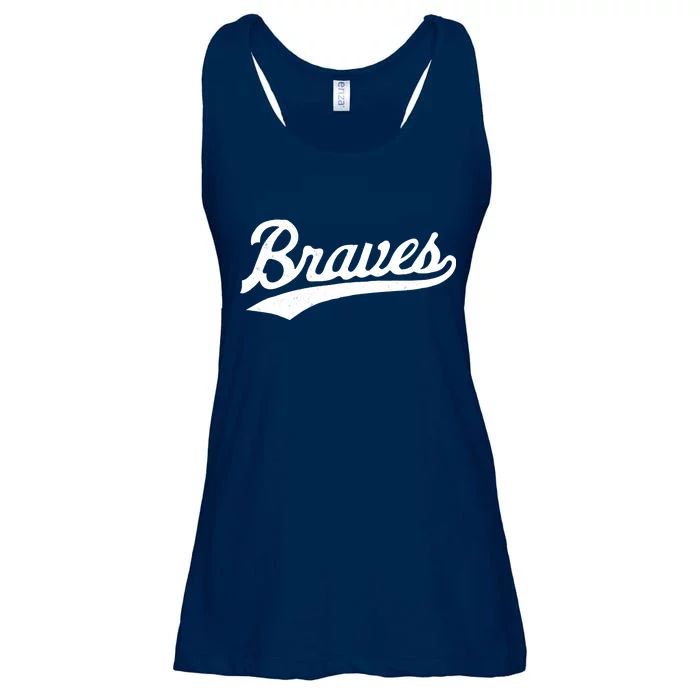 Braves Vintage Distressed Ladies Essential Flowy Tank