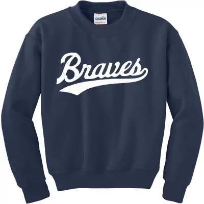 Braves Mascot Vintage Athletic Sports Name Design Pullover Hoodie