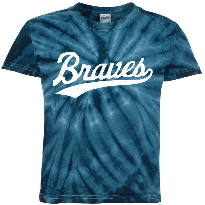 Braves Vintage Distressed Kids Tie-Dye T-Shirt