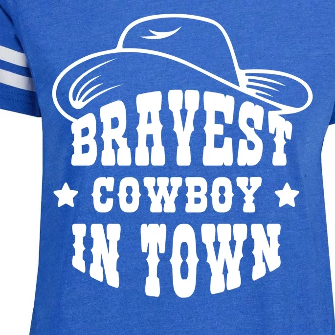 Bravest Cowboy In Town Enza Ladies Jersey Football T-Shirt