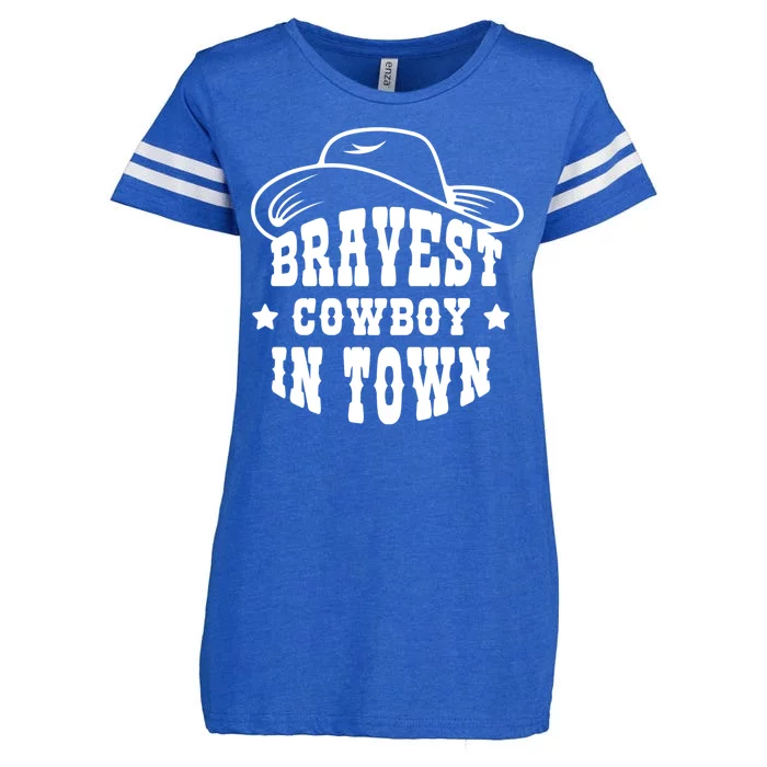 Bravest Cowboy In Town Enza Ladies Jersey Football T-Shirt