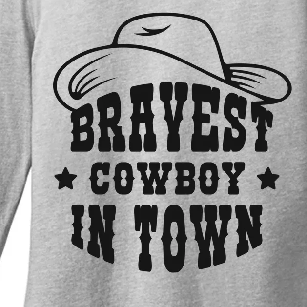 Bravest Cowboy In Town Womens CVC Long Sleeve Shirt