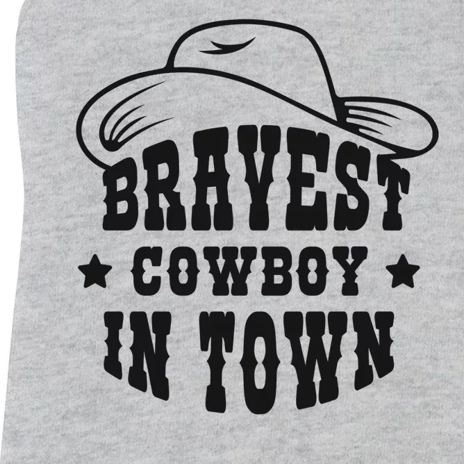 Bravest Cowboy In Town Women's Racerback Tank