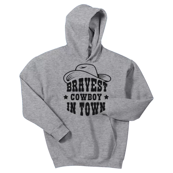 Bravest Cowboy In Town Kids Hoodie