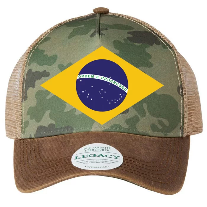 Brazil National Flag Legacy Tie Dye Trucker Hat