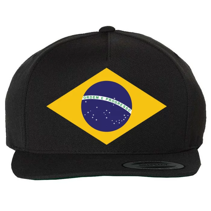 Brazil National Flag Wool Snapback Cap