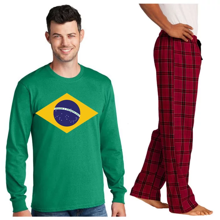 Brazil National Flag Long Sleeve Pajama Set