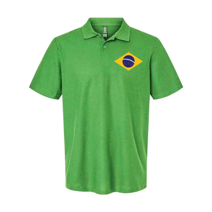 Brazil National Flag Softstyle Adult Sport Polo