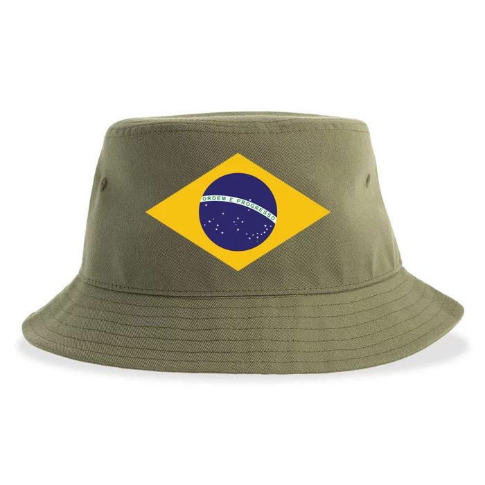 Brazil National Flag Sustainable Bucket Hat