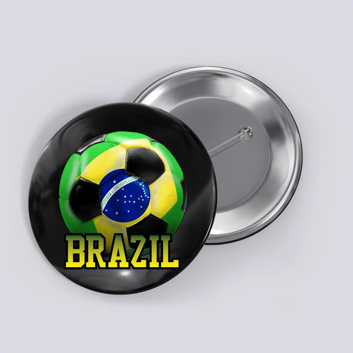 Brazil Soccer Logo Button