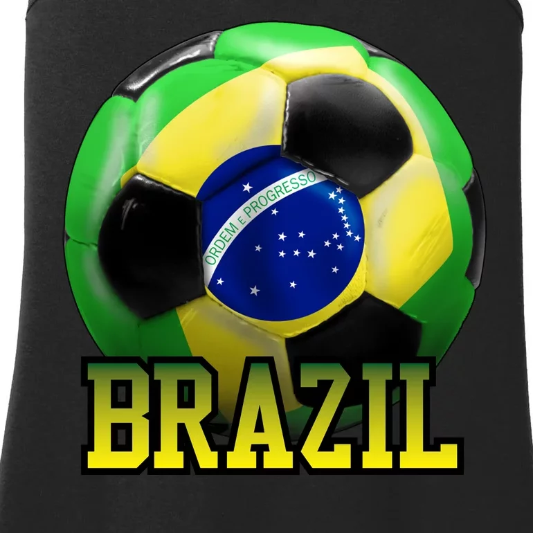 Brazil Soccer Logo Ladies Essential Tank