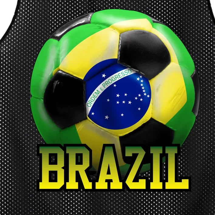 Brazil Soccer Logo Mesh Reversible Basketball Jersey Tank