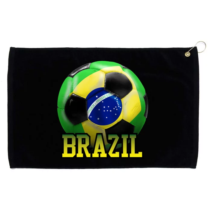 Brazil Soccer Logo Grommeted Golf Towel